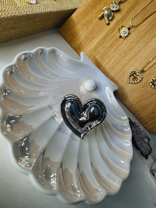Anillo Corazón Metálico Black Edition